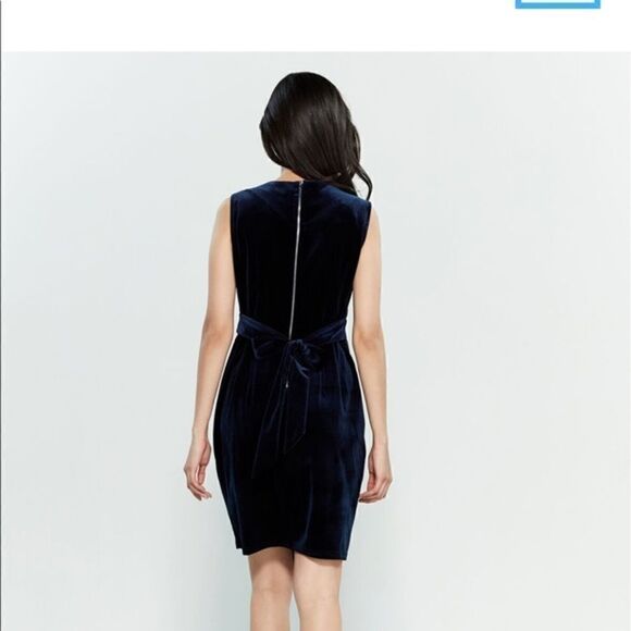 ❤️NWT APRICOT Navy Blue Velvet Cocktail Dress - Picture 5 of 16